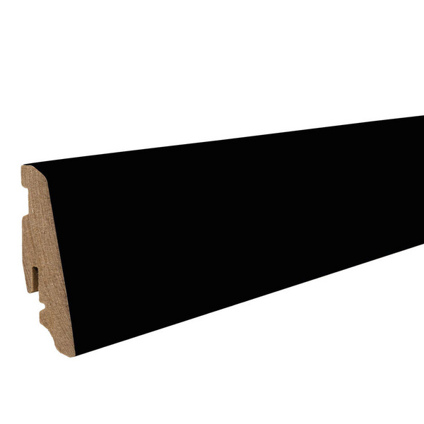 Stecksockelleiste 19x58mm 2,2m MDF schwarz