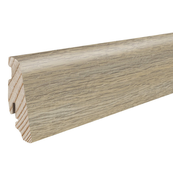 Stecksockelleiste 19x58mm 2,2m Disano Eiche Quebec alabaster Nässeschutz