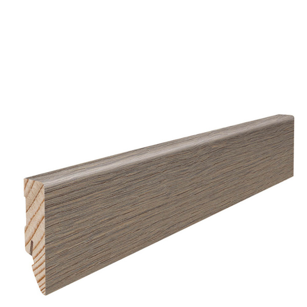 Stecksockelleiste 16x58mm 2,2m Cube Raucheiche puroweiß furn. geölt