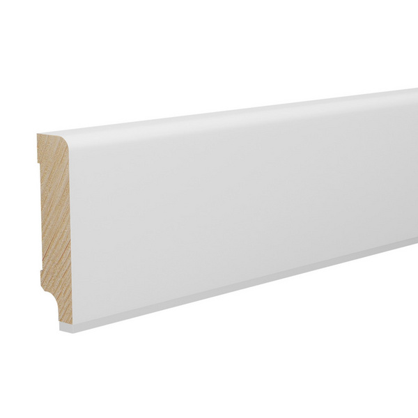 Sockelleiste 16x60mm 2,4m o.Fräsung weiß stark foliert RAL9016 Dämmstr. Nässeschutz