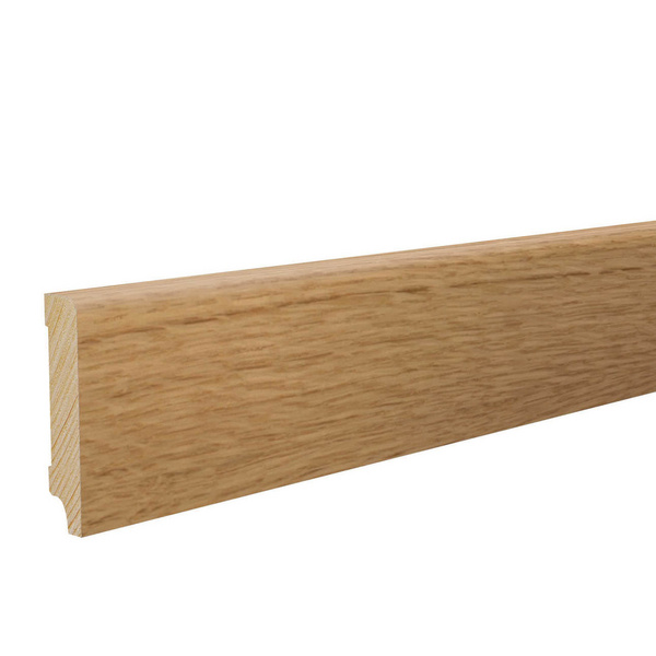 Sockelleiste 12x60mm 2,4m o.Fräsung Eiche furniert mattes Finish