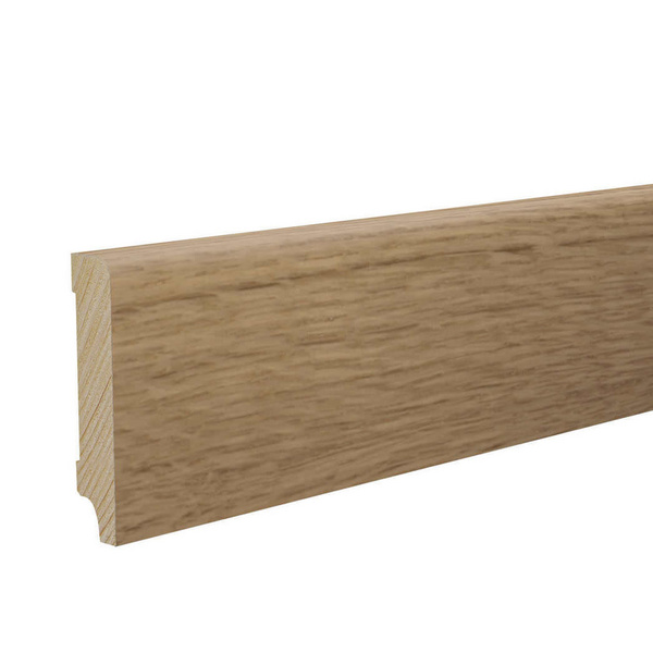 Sockelleiste 12x60mm 2,4m o.Fräsung Eiche furniert mattes Finish