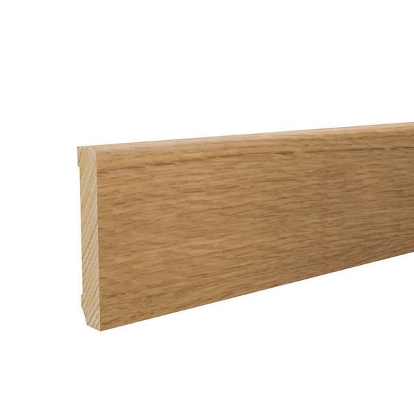 Sockelleiste 12x80mm 2,4m o.Fräsung Eiche furniert mattes Finish