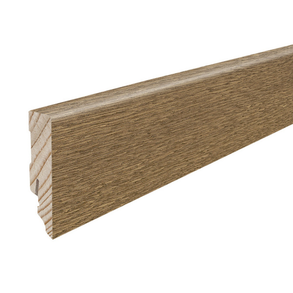 Stecksockelleiste 16x58mm 2,2m Cube Eiche vintagebraun str. furn.geölt