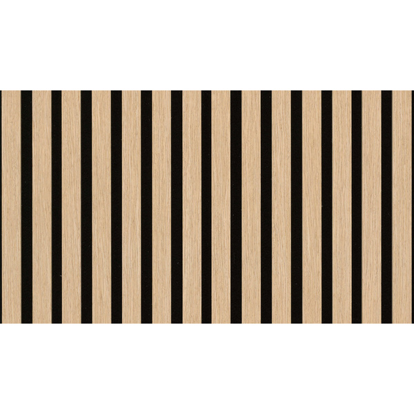 Wall Design Stripe 12mm Eiche natur furniert strukturiert 2400x572,5x12mm