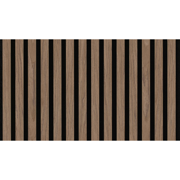 Wall Design Stripe 12mm Walnuss natur furniert strukturiert 2400x572,5x12mm