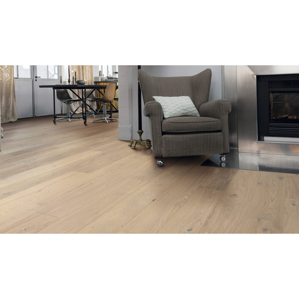 Parkett Eiche Landhausdiele puroweiß natur-geölt Sauvage - Serie 4000