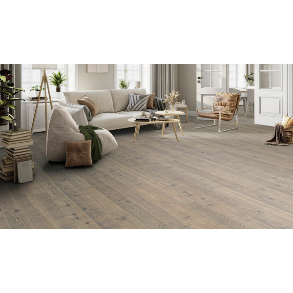 Parkett Eiche Landhausdiele tabakgrau natur-geölt Sauvage - Serie 4000