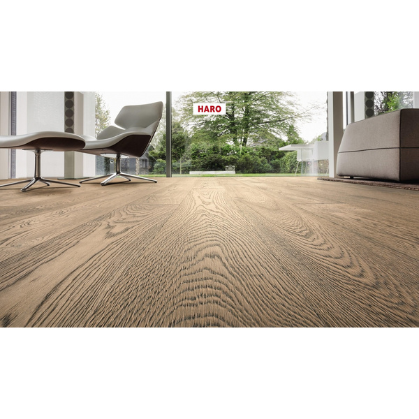 Parkett Eiche Sauvage tabakgrau Landhausdiele natur-geölt - Serie 4000