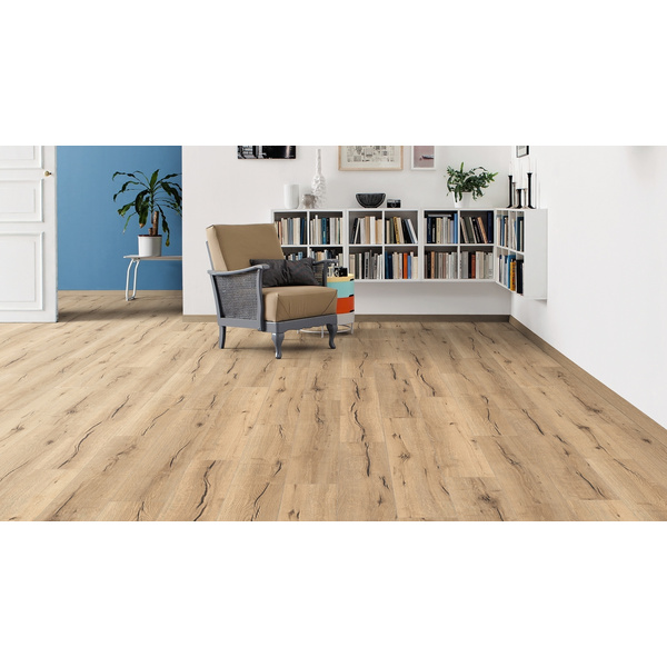 Laminatboden Eiche italica creme Landhausdiele Silent Pro - TRITTY 90