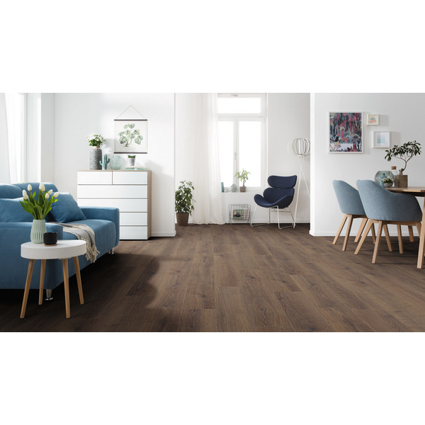 Laminatboden Eiche Contura steingrau Landhausdiele Silent Pro - TRITTY 100