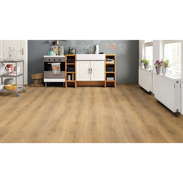 Laminatboden Eiche Emilia Honig Landhausdiele Silent Pro - TRITTY 200 Aqua