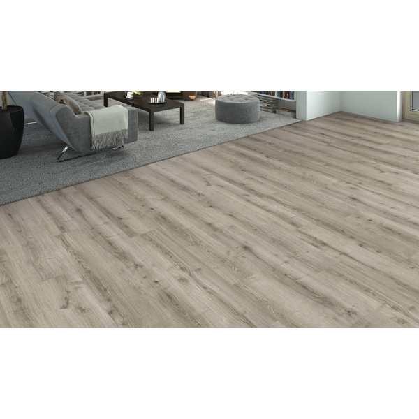 Laminatboden Eiche Eleganza antikgrau Landhausdiele Silent Pro - TRITTY 200 Aqua