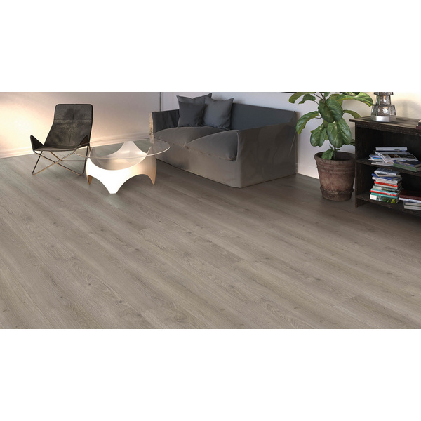 Laminatboden Eiche Flavia grau Landhausdiele Silent Pro - TRITTY 200 Aqua