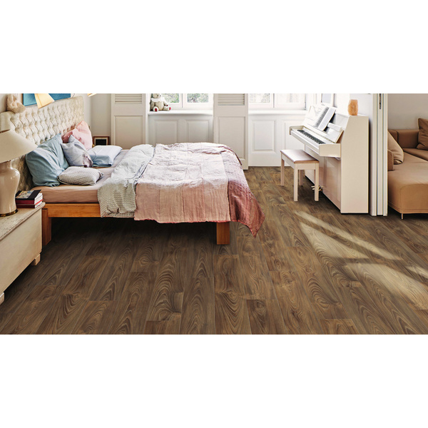 Laminatboden Nussbaum Vario Landhausdiele Silent Pro - TRITTY 200 Aqua