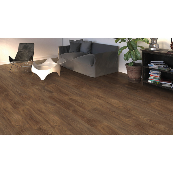 Laminatboden Nussbaum Vario Landhausdiele Silent CT - TRITTY 200 Aqua