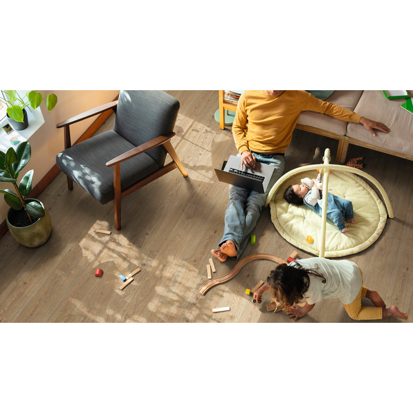 Laminatboden Eiche Flavia puro Landhausdiele Silent CT - TRITTY 200 Aqua