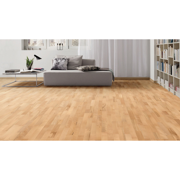 Parkett Buche gedämpft 3-Stab Schiffsboden lackiert Favorit naturaDur - Serie 4000