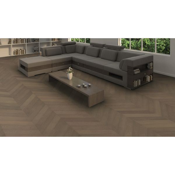 Parkett Eiche Fischgrät graphitgrau natur-geölt Selectiv