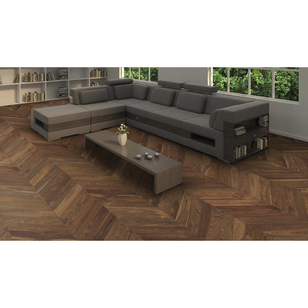 Parkett Amerikanischer Nussbaum Fischgrät natur-geölt Selectiv