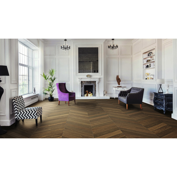 Parkett Raucheiche Fischgrät natur-geölt Selectiv