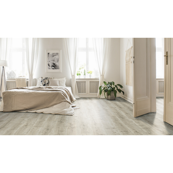 Laminatboden Eiche Breda weiß Landhausdiele Silent Pro - Daily Edition