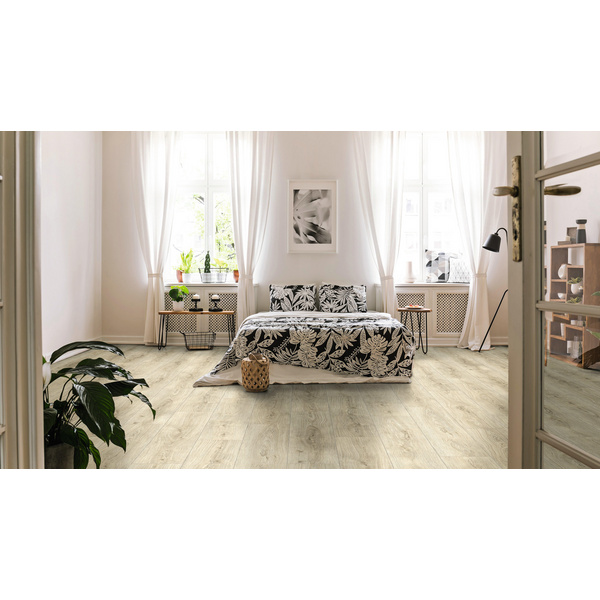 Disano Klick-Designboden Eiche Sheffield cremeweiß Landhausdiele - LifeAqua