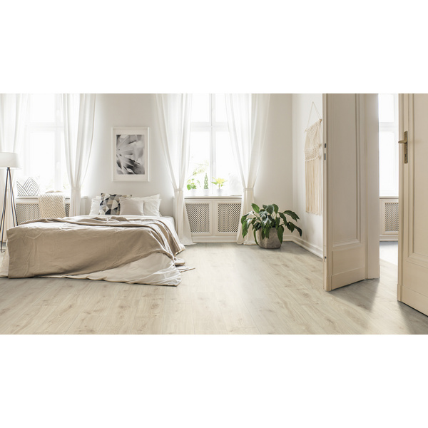 Laminatboden Eiche Alta cremeweiß Landhausdiele - Sonderedition NKL 32