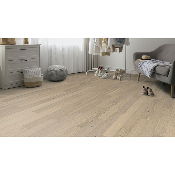 Parkett Eiche Landhausdiele lichtweiß natur-geölt Universal - 3000 ECO