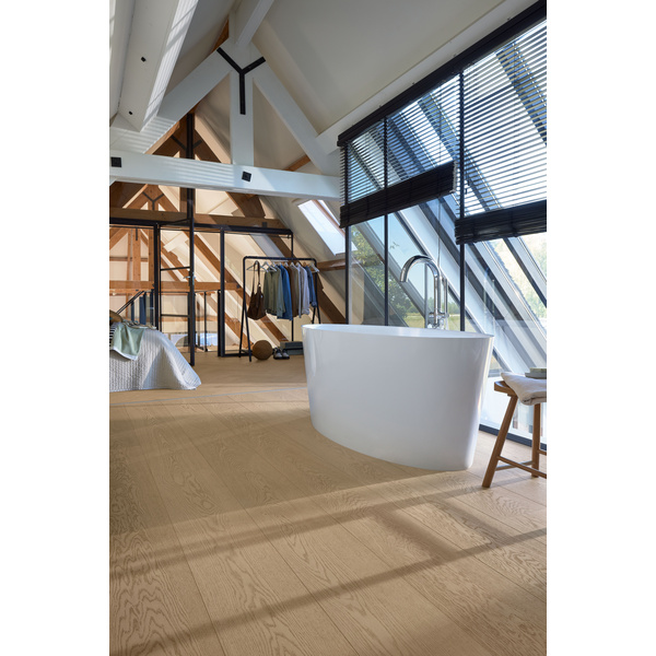 Lindura Furnierboden Eiche classic sandgrau Einzelstab lackiert - HS 500