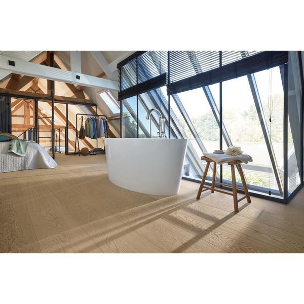 Lindura Furnierboden Eiche classic sandgrau Einzelstab lackiert - HS 500