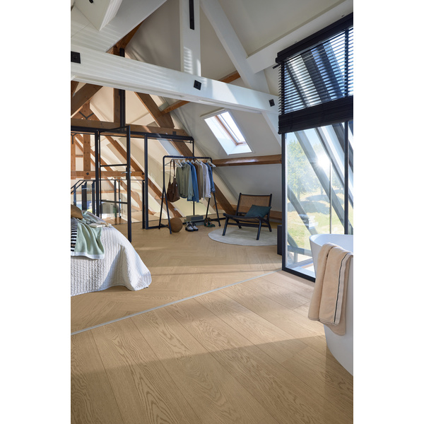 Lindura Furnierboden Eiche classic sandgrau Einzelstab lackiert - HS 500