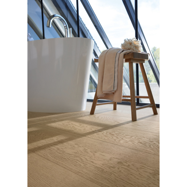 Lindura Furnierboden Eiche natur sandgrau Landhausdiele lackiert - HD 400