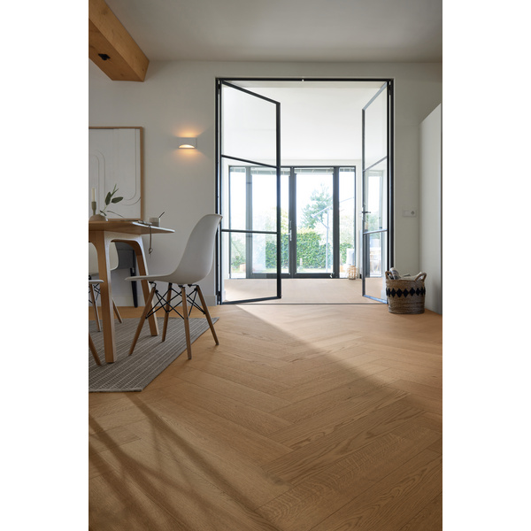 Lindura Furnierboden Eiche authentic lehmbraun Landhausdiele lackiert - HD 400