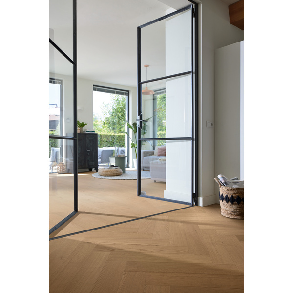 Lindura Furnierboden Eiche authentic lehmbraun Landhausdiele lackiert - HD 400