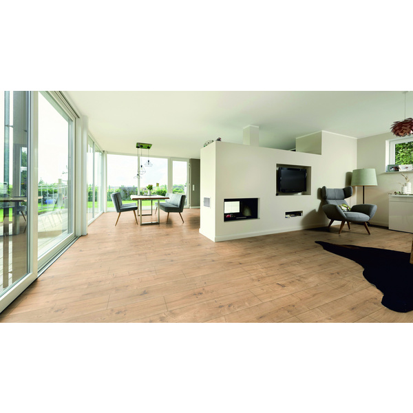 Musterstück Laminatboden Eiche saharabeige Landhausdiele - Classic Line