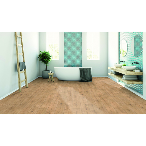 Musterstück Laminatboden Eiche saharabeige Landhausdiele - Classic Line