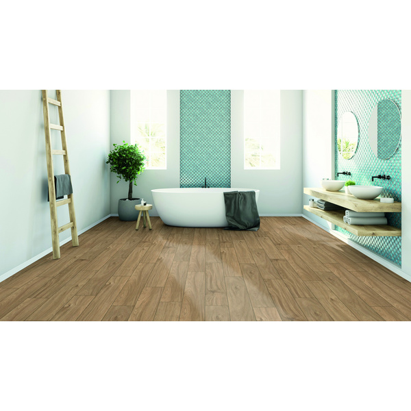 Musterstück Laminatboden Eiche indischbraun Landhausdiele - Classic Line