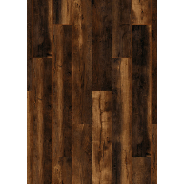 Musterstück Laminatboden Eiche bordeauxbraun Landhausdiele - Classic Line
