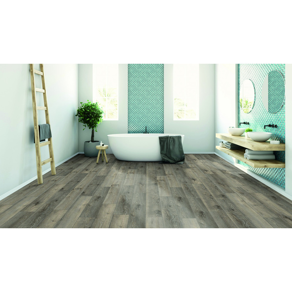 Musterstück Laminatboden Eiche schattengrau Landhausdiele - Classic Line