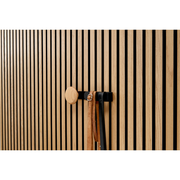 SilentDesign LivingWall Function Haken lang mit Holzknopf Jesper 270x100x55mm