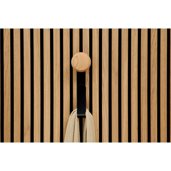 SilentDesign LivingWall Function Haken lang mit Holzknopf Jesper 270x100x55mm