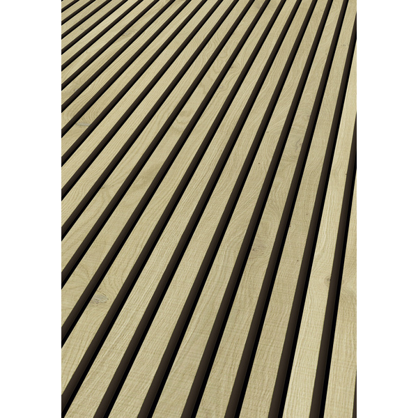 SilentDesign Akustikpaneele Eiche Werra weiß naturgeölt, sägerau 3000x520x21mm