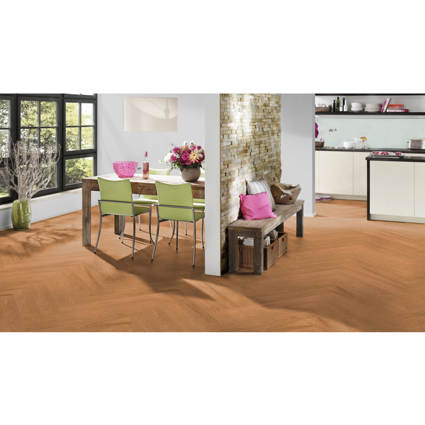 Hywood Hybridboden Eiche Gascogne Fischgrät lackiert lebhaft - Herringbone Collection