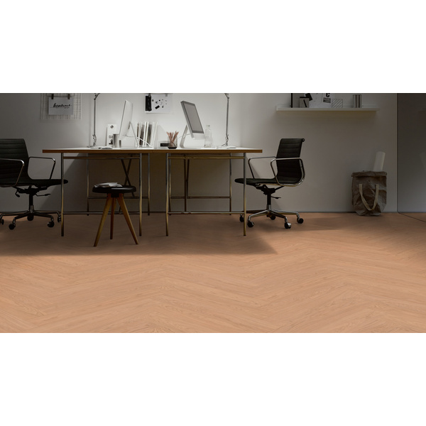 Hywood Hybridboden Eiche Spessart Fischgrät lackiert lebhaft - Herringbone Collection