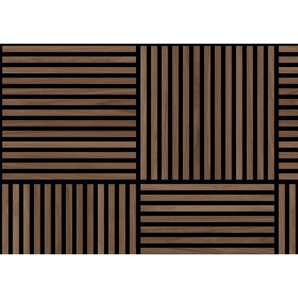 Akustikpaneele SilentDesign 1-Side Collection Nussbaum Trent 553x553x21mm OF 3011