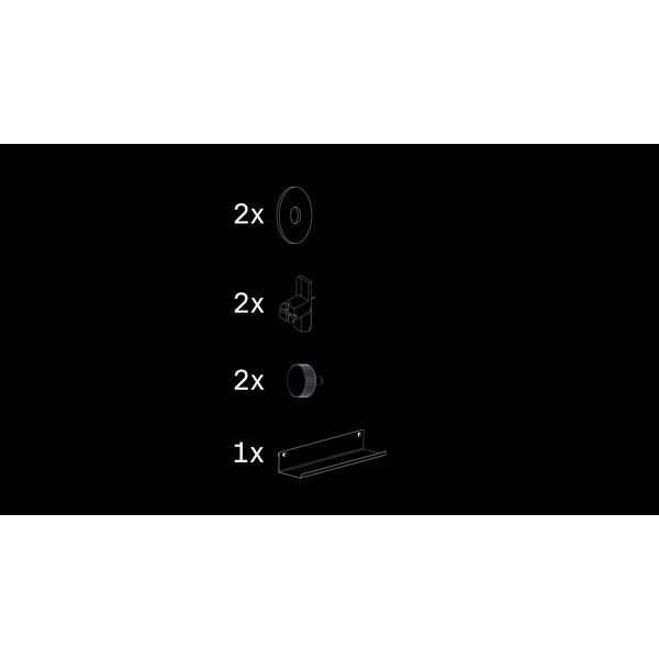 SilentDesign LivingWall Function Metallregal Arne 410x155x100mm