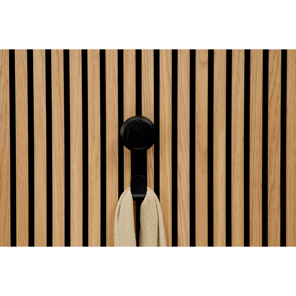 SilentDesign LivingWall Function Haken kurz mit Holzknopf Haakon 190x100x55mm