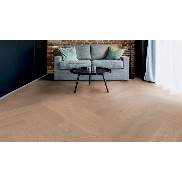 Parkett Eiche Seeland Fischgrät natur-geölt ausgeglichen - Herringbone Collection