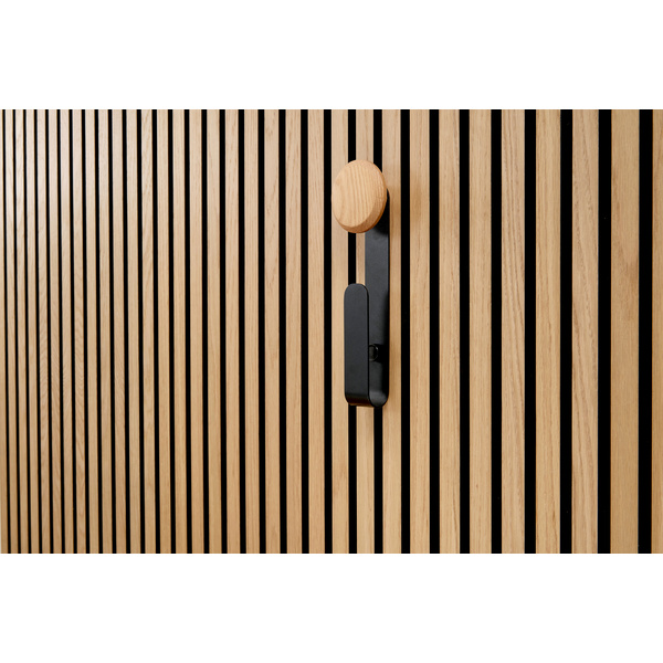 SilentDesign LivingWall Function Haken lang mit Holzknopf Jesper Large